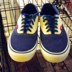 Cream and blue suede vans, size 10 1/2 like new condition. Only worn once.